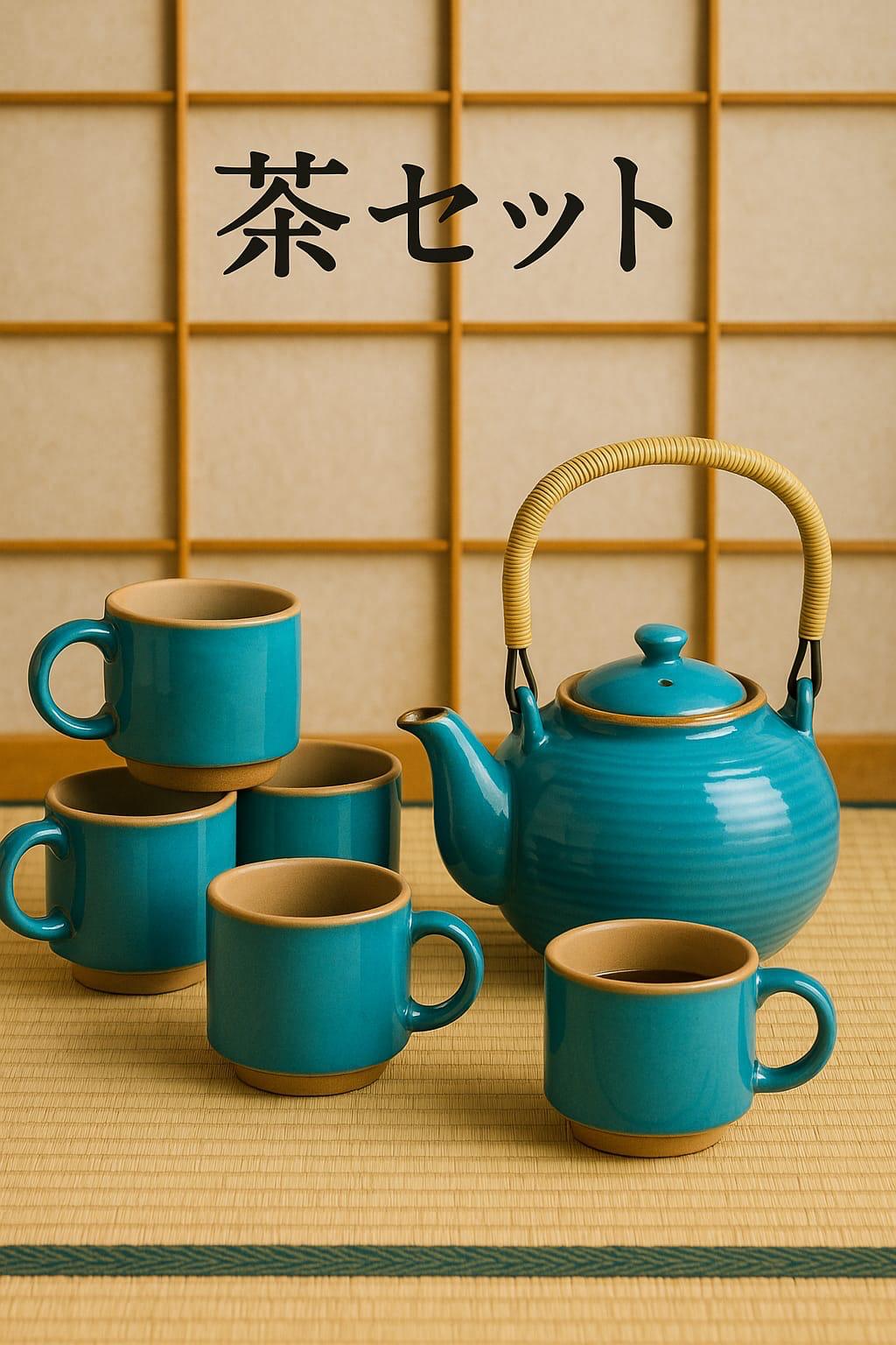 Japanese Tea Set ๐โ 5 Cupsโ๏ธ + 1 Kettle ๐ซ| ้ๅฎ็่ถใปใใ