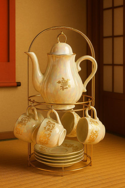 Golden Blossom Japanese Tea Set - Elegance in Every Sip 🍵