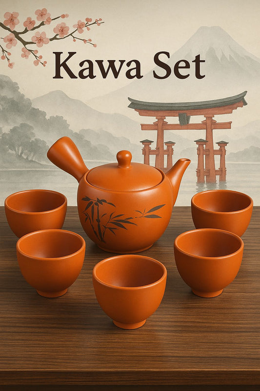 Japanese 🇯🇵 Kyusu Tea Set 😍– Elegant Handcrafted Ceramic Kawa Set🍶