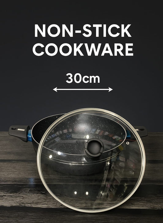 Tefal Non-Stick Cookware – 30cm (2 Colors: Red ❤️& Black 🖤) | Made in France 🇫🇷 | No.1 Brand