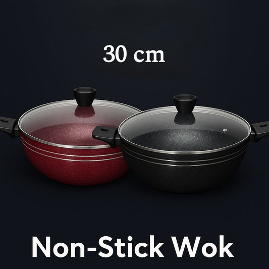 Tefal Non-Stick Cookware – 30cm (2 Colors: Red ❤️& Black 🖤) | Made in France 🇫🇷 | No.1 Brand