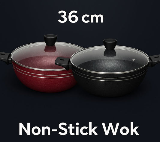 Tefal Non-Stick Cookware – 36cm (2 Colors: Red ❤️and black 🖤) | Made in France 🇫🇷 | No.1 Brand
