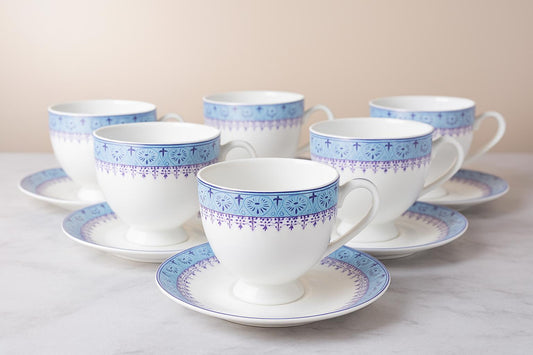 6 Pcs Elegant Cups & Saucers Set😍