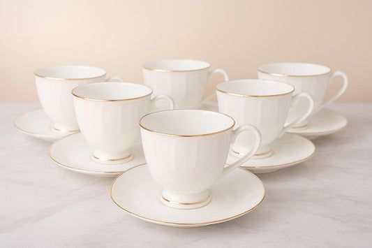6 Pcs Elegant Cups & Saucers Set😍