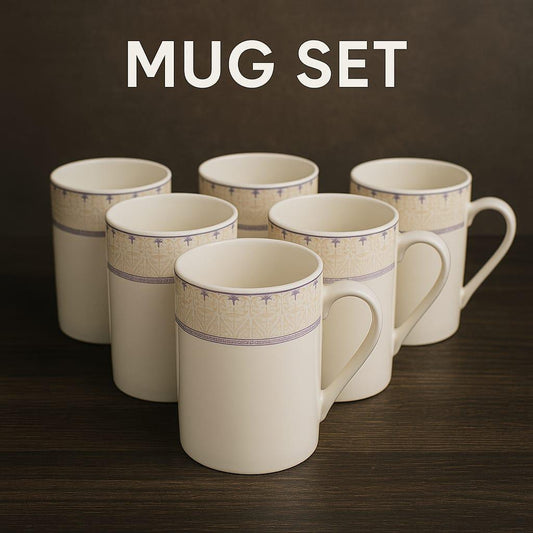 Premium Ceramic Mug Set 😍– 6 Pieces Made By Usa