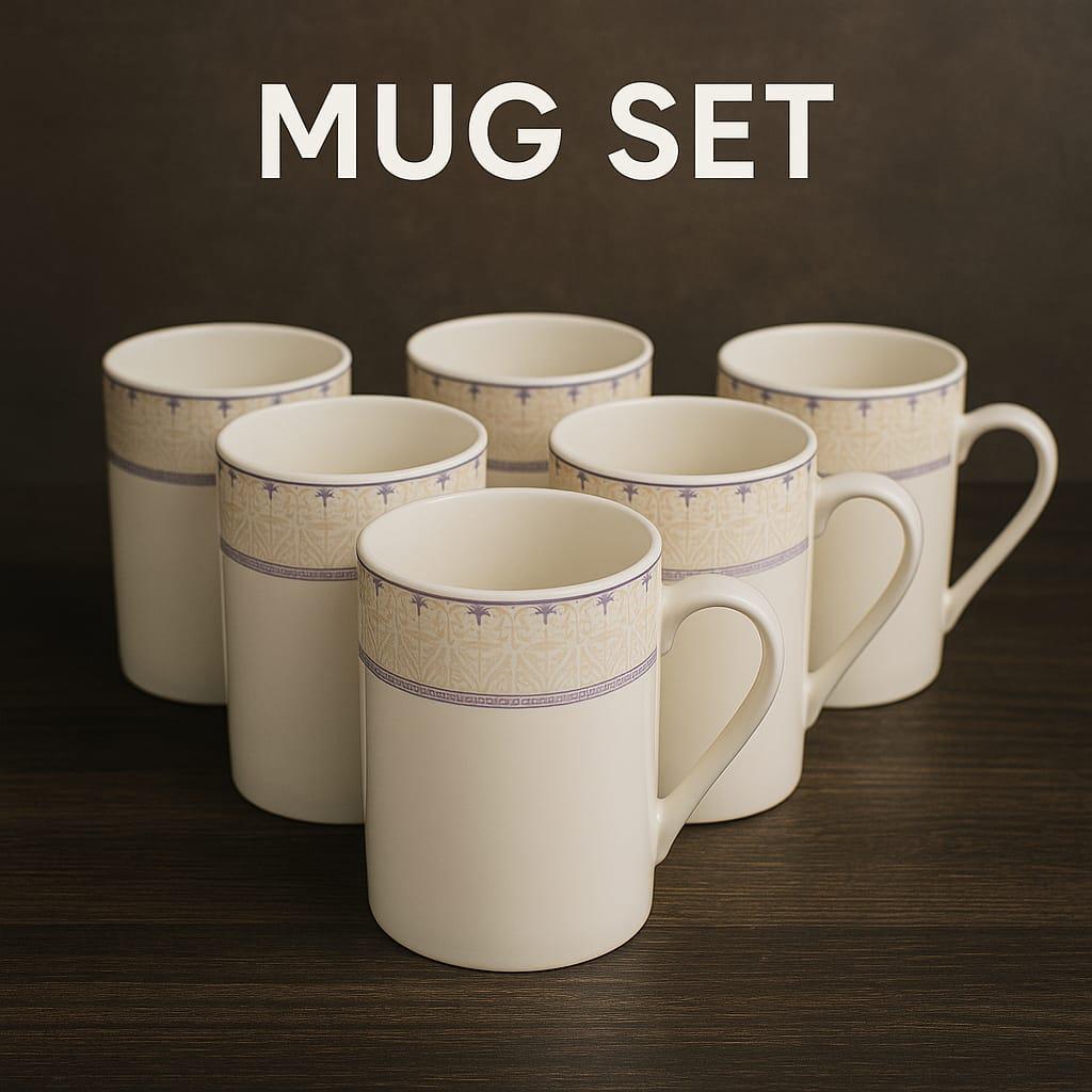Premium Ceramic Mug Set 😍– 6 Pieces Made In Japan