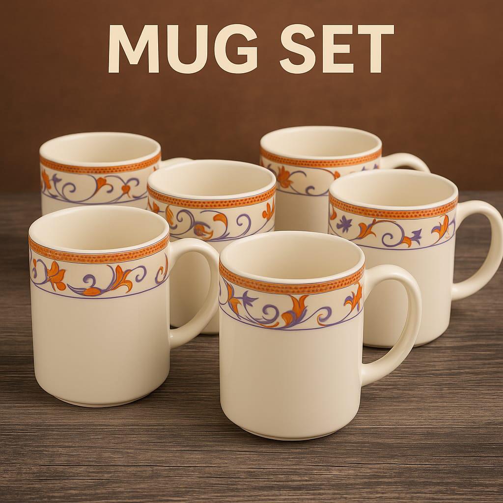 Premium Ceramic Mug Set 😍– 6 Pieces Made In Japan