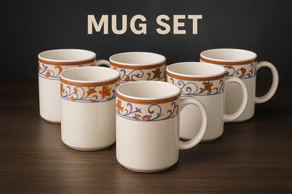 Premium Ceramic Mug Set 😍– 6 Pieces Made In Japan