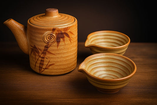 Elegant Japanese Tea Set – 1 Teapot with 2 Cups