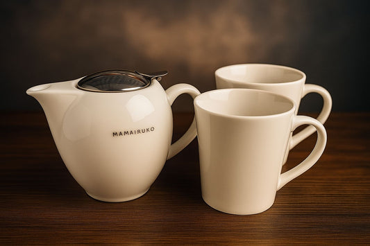 Elegant Japanese Tea Set – 1 Teapot with 2 Cups