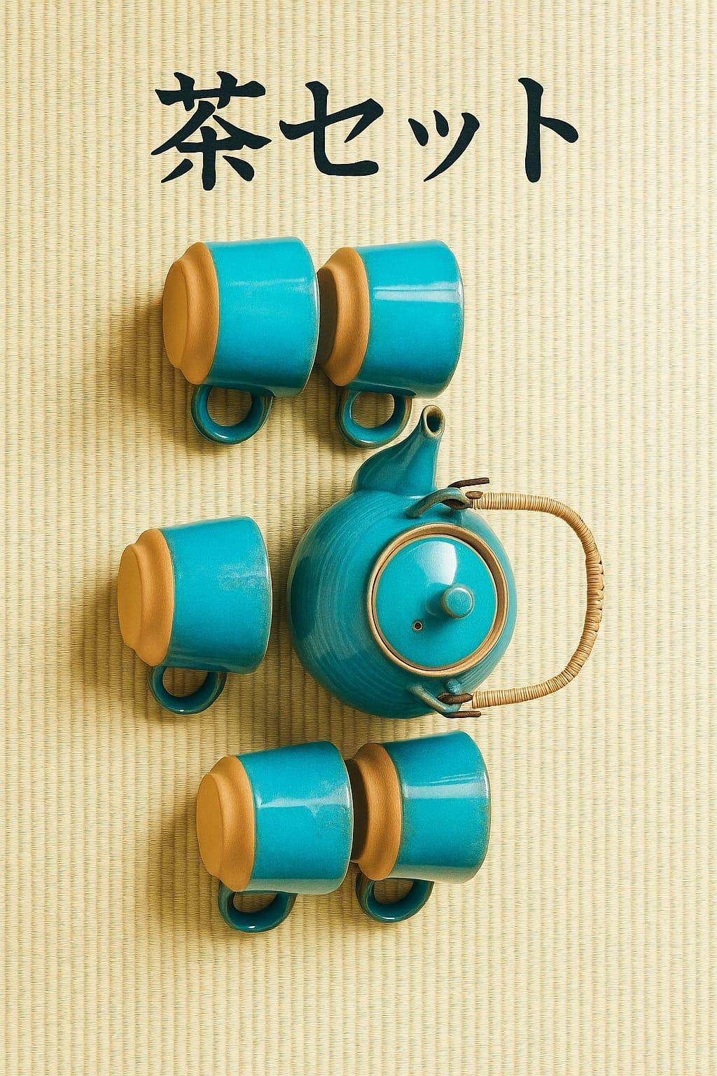 Japanese Tea Set 😍– 5 Cups☕️ + 1 Kettle 🫖| 限定版茶セット