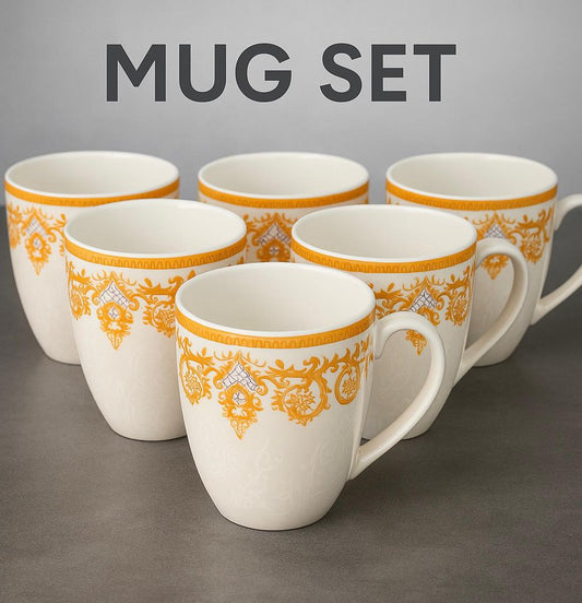 Premium Ceramic Mug Set 😍– 6 Pieces