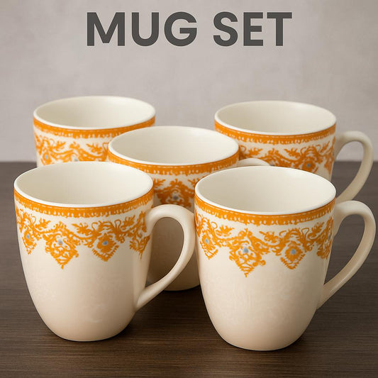 Premium Ceramic Mug Set 😍– 6 Pieces